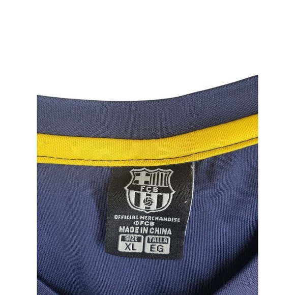 FCB Soccer Jersey Shirt #10 Messi Mens XL Fits L Blue Maroon SS - Picture 3 of 11